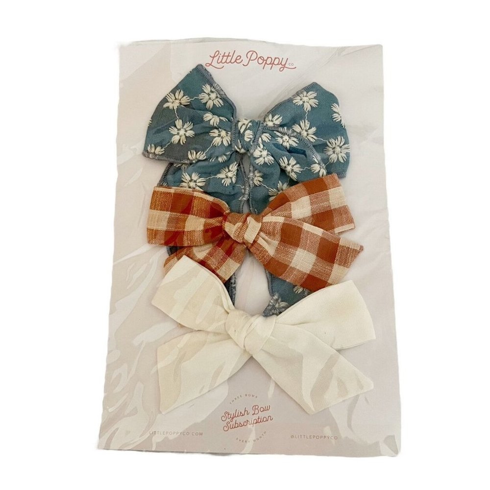 NWT Little Poppy Co Oversized Bow Set